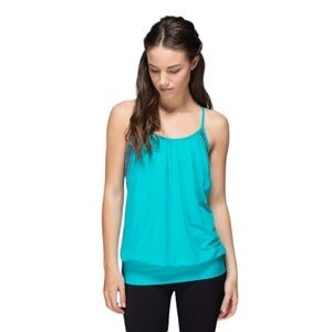Lululemon No Limits Tank Wee Are From Space in Blue Tropics